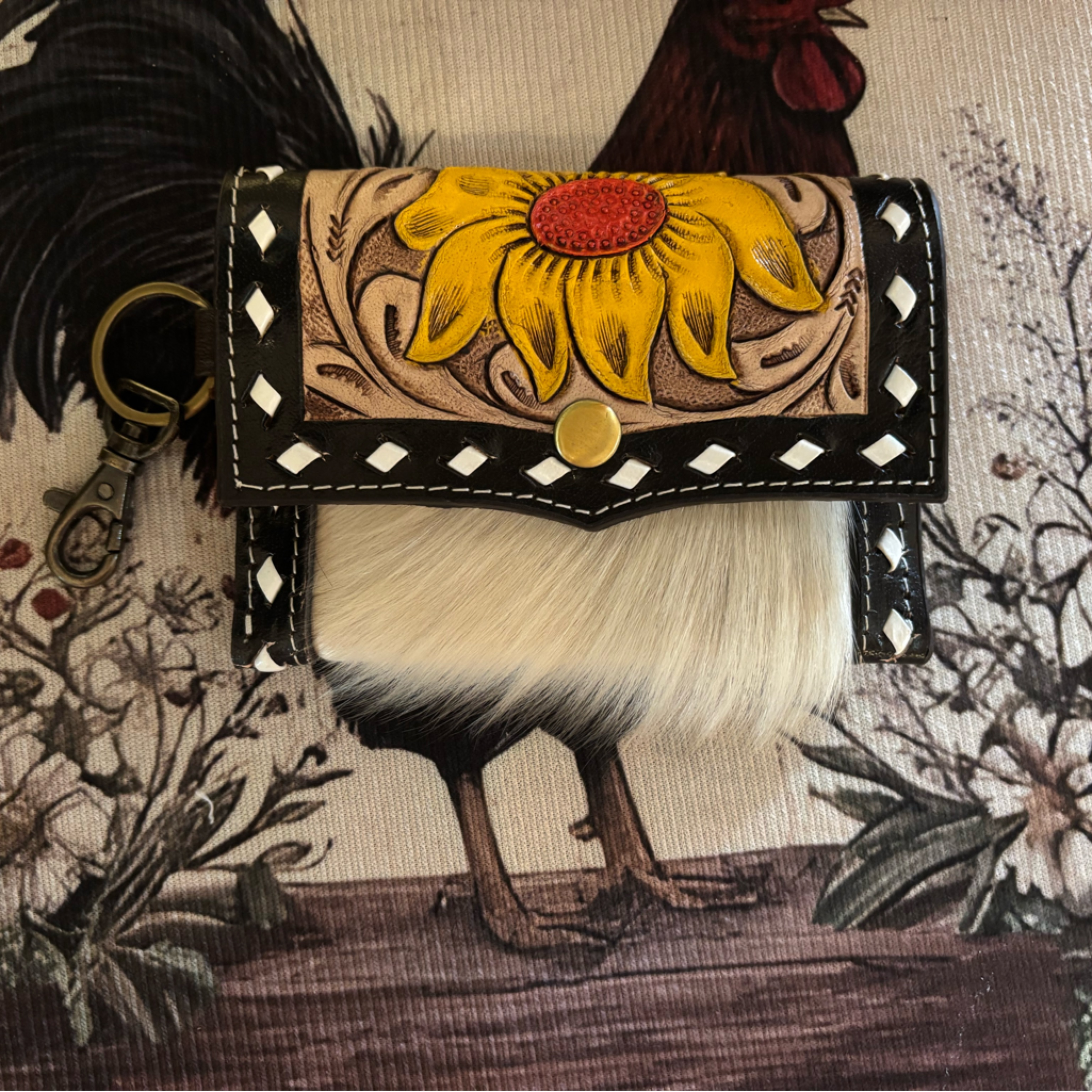 Floral Leather Women's Bag
